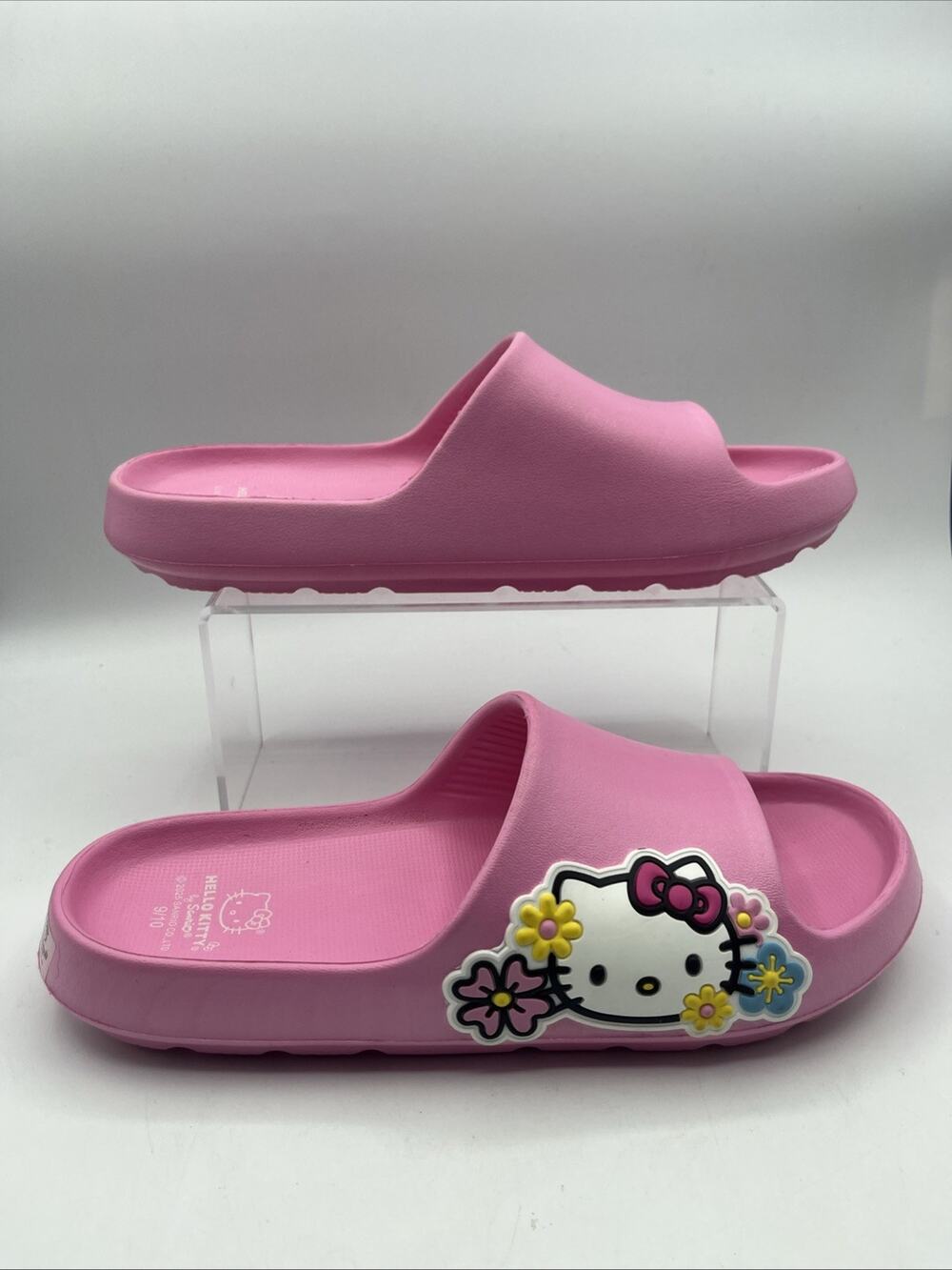 Hello Kitty Sanrio Womens Size 9/10 Slides Youth Hot Pink Slip-ons Preowned